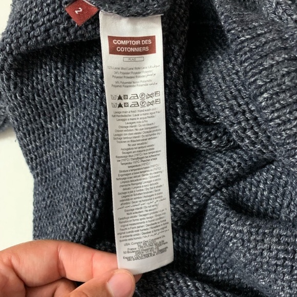 ✨ Comptoir des Cotonniers Blue Wool Blend Sweater Made in Italy ✨ - Picture 3 of 5